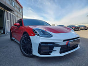 CONVERSION BODY KIT for PORSCHE PANAMERA G2 971 2016 - 2024 UPGRADE to PANAMERA TURBO G3 972 976 2024+ FORZA PERFORMANCE custom fit Turbo Style

Set includes:
Front Lip
Front Bumper Assembly
Side Skirts
Rear Bumper Assembly
Rear Diffuser

Material: Plastic

NOTE: Professional installation is required.