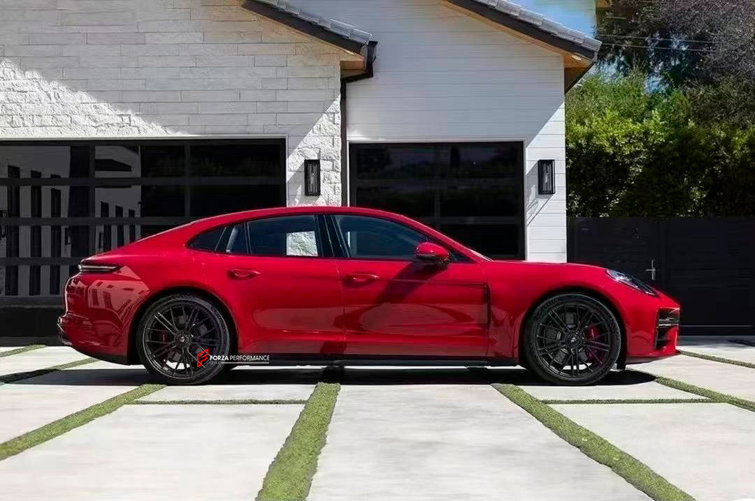 CONVERSION BODY KIT for PORSCHE PANAMERA G3 972 4 4S 4E HYBRID GTS 2024+ UPGRADE to PORSCHE PANAMERA G3 972 TURBO TURBO S 2024+

Set includes:

Front Bumper Assembly
Front DRL Lights
Grille
Side Skirts
Rear Diffuser

Material: Plastic PP

Note: Professional installation is required.