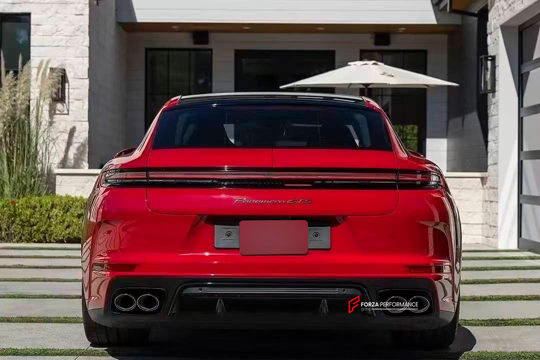 CONVERSION BODY KIT for PORSCHE PANAMERA G3 972 4 4S 4E HYBRID GTS 2024+ UPGRADE to PORSCHE PANAMERA G3 972 TURBO TURBO S 2024+

Set includes:

Front Bumper Assembly
Front DRL Lights
Grille
Side Skirts
Rear Diffuser

Material: Plastic PP

Note: Professional installation is required.