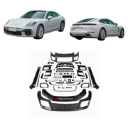 CONVERSION BODY KIT for PORSCHE PANAMERA G3 972 976 2024+ UPGRADE to TURBO 2024+ FORZA PERFORMANCE custom fit Turbo Style

Set includes:
Front Lip
Front Bumper Assembly
Side Skirts
Rear Bumper Assembly
Rear Diffuser

Material: Plastic

NOTE: Professional installation is required.