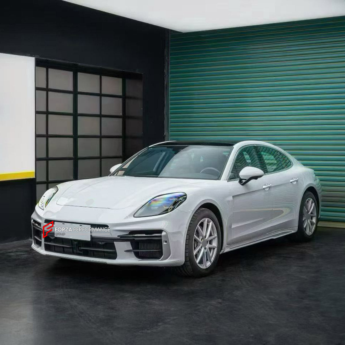 CONVERSION BODY KIT for PORSCHE PANAMERA G3 972 976 2024+ UPGRADE to TURBO 2024+ FORZA PERFORMANCE custom fit Turbo Style

Set includes:
Front Lip
Front Bumper Assembly
Side Skirts
Rear Bumper Assembly
Rear Diffuser

Material: Plastic

NOTE: Professional installation is required.