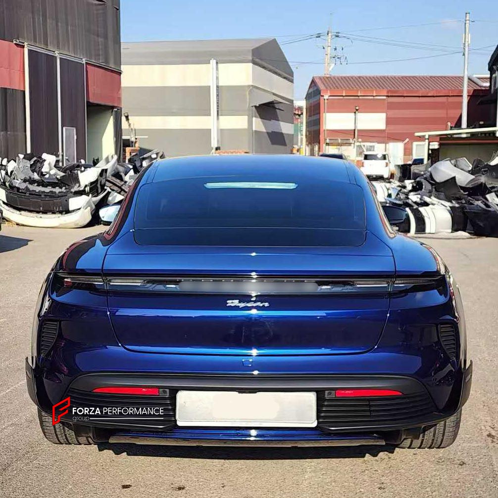 CONVERSION BODY KIT for PORSCHE TAYCAN J1.1 2020-2024 SPORT TURISMO UPGRADE to PORSCHE TAYCAN J1.2 TURBO GT 2025+ FACELIFT

Set includes:

Front Lip
Front Bumper
Side Skirts
Rear Bumper
Rear Diffuser

Material: Plastic

Note: Professional installation is required