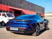 CONVERSION BODY KIT for PORSCHE TAYCAN J1.1 2020-2024 SPORT TURISMO UPGRADE to PORSCHE TAYCAN J1.2 TURBO GT 2025+ FACELIFT

Set includes:

Front Lip
Front Bumper
Side Skirts
Rear Bumper
Rear Diffuser

Material: Plastic

Note: Professional installation is required