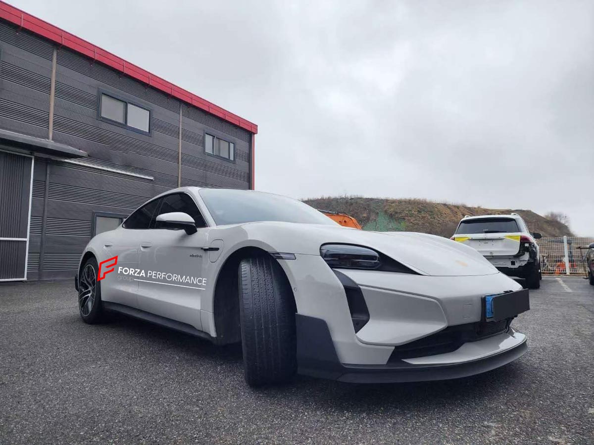 CONVERSION BODY KIT for PORSCHE TAYCAN J1.1 2020 - 2024 UPGRADE to PORSCHE TAYCAN TURBO J1.2 2025+ FACELIFT

Set includes:



Front Lip
Front Bumper
Rear Bumper
Rear Diffuser
Material: Plastic

Note: Professional installation is required