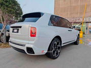 CONVERSION BODY KIT for ROLLS-ROYCE CULLINAN SERIES 1 2018 - 2025 UPGRADE to SERIES 2 FACELIFT 2025+

Set includes:

Front Bumper Assembly
Grille Frame
Front Grille
Headlights
Rear Bumper
Exhaust Tips
Material: Plastic

NOTE: Professional installation is required. When purchase inform us if you have night vision camera or not. Fender trimming is required. Headlights are available with or without AFS (Adaptive Front-lighting System) - the kit price depends on the headlights version.
