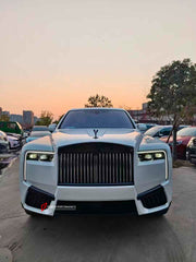 CONVERSION BODY KIT for ROLLS-ROYCE CULLINAN SERIES 1 2018 - 2025 UPGRADE to SERIES 2 FACELIFT 2025+

Set includes:

Front Bumper Assembly
Grille Frame
Front Grille
Headlights
Rear Bumper
Exhaust Tips
Material: Plastic

NOTE: Professional installation is required. When purchase inform us if you have night vision camera or not. Fender trimming is required. Headlights are available with or without AFS (Adaptive Front-lighting System) - the kit price depends on the headlights version.