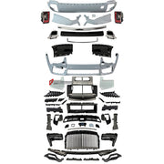 CONVERSION UPGRADE FACELIFT OLD TO NEW BODY KIT for Rolls-Royce Cullinan 2019 - 2024 to Cullinan 2025+
Set includes:

Front Lip
Front Bumper Assembly
Front Grille
Rear Bumper Assembly
Exhaust Tips
Material: Plastic

NOTE: Professional installation is required.