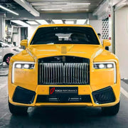 CONVERSION UPGRADE FACELIFT OLD TO NEW BODY KIT for Rolls Royce Cullinan Series I 2018 - 2024 to Cullinan Series II Facelift 2025+
Set includes:

Front Bumper Assembly
Front Grille
Front Headlights
Rear Bumper Assembly
Tail Lights
Exhaust Tips
Material: Plastic

NOTE: Professional installation is required.