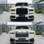 CONVERSION BODY KIT for ROLLS ROYCE CULLINAN SERIES I 2018 - 2024 UPGRADE to CULLINAN SERIES II FACELIFT 2025+

Set includes:

Front Bumper Assembly
Front Grille
Front Headlights
Rear Bumper Assembly
Tail Lights
Exhaust Tips
Material: Plastic

NOTE: Professional installation is required. Headlights are available with or without AFS (Adaptive Front-lighting System) - the kit price depends on the headlights version.