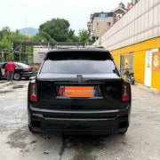 CONVERSION BODY KIT for ROLLS-ROYCE CULLINAN SERIES I 2018 - 2024 UPGRADE to CULLINAN SERIES II FACELIFT 2024+

Set includes:
Front Bumper Assembly
Body Side Door Moldings
Roof Spoiler
Rear Bumper Assembly
Rear Diffuser

Material: Plastic

NOTE: Professional installation is required.