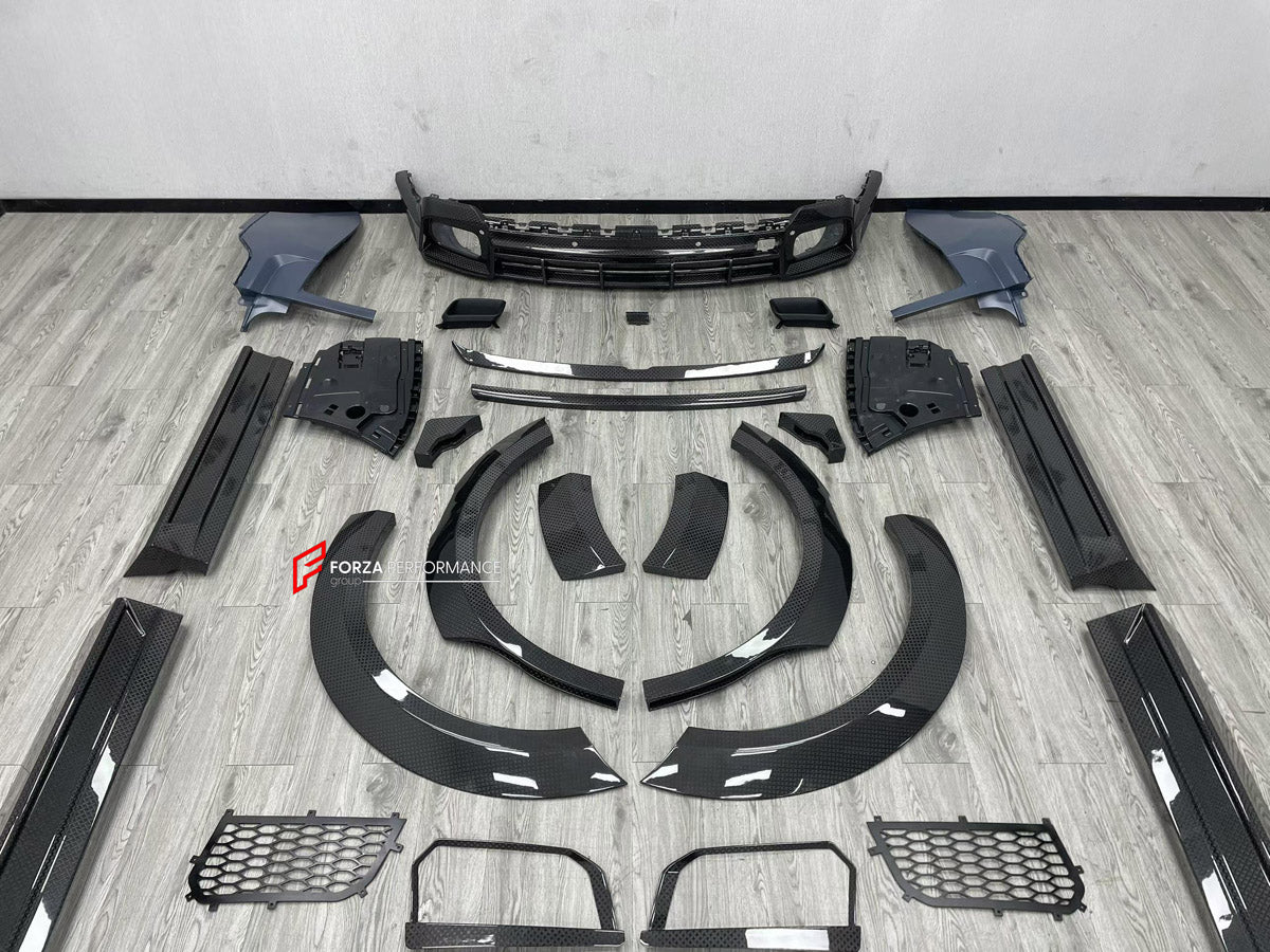 CONVERSION BODY KIT for ROLLS-ROYCE CULLINAN SERIES I 2018 - 2024 UPGRADE to CULLINAN SERIES II 2024+ FORZA PERFORMANCE custom fit 1016 Industries Style

Set includes:
Front Lip
Front Bumper Assembly
Front Grille
Headlights
Fender Flares
Side Skirts
Ducktail Spoiler

Material: Plastic

NOTE: Professional installation is required.