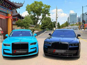 CONVERSION BODY KIT for ROLLS-ROYCE GHOST II RR21 2020 - 2024 UPGRADE to GHOST RR21 FACELIFT 2025+

Set includes:
Front Lip
Front Bumper Assembly
Front Grille
Headlights

Material: Plastic

NOTE: Professional installation is required.