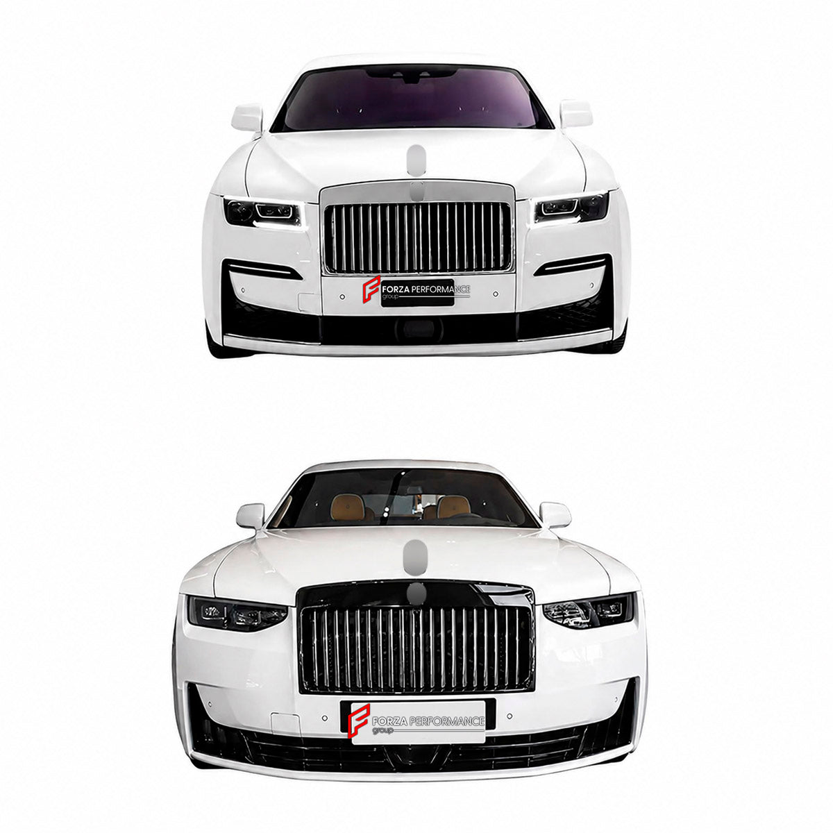 CONVERSION UPGRADE FACELIFT OLD TO NEW BODY KIT for Rolls Royce Ghost II RR21 2020 - 2024 to Ghost II RR21 Facelift 2025+
Set includes:

Front Bumper Assembly
Rear Bumper Headlights
Material: Plastic

NOTE: Professional installation is required.