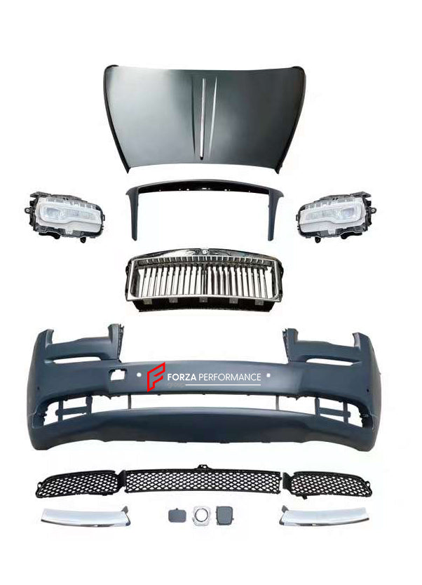 CONVERSION BODY KIT for ROLLS-ROYCE WRAITH 2013 - 2018 to 2019+

Set includes:

Front Bumper
Front Grille
Front Bumper Air Vents
Headlights
Hood

Material: Plastic

NOTE: Professional installation is required. If you have a night vision camera on the front grille, you need to trim the front grille to fit the radar.

Contact us for pricing.

Why “Contact Us for Pricing”?

We don’t display fixed prices because our goal is to offer you the most competitive deal possible. Product costs often decrease over time,