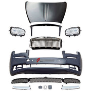 CONVERSION UPGRADE FACELIFT OLD TO NEW BODY KIT for Rolls-Royce Wraith 2015 - 2017 to Wraith 2021+
Set includes:

Front Bumper Assembly
Front Grille
Hood Bonnet
Material: Plastic

NOTE: Professional installation is required.