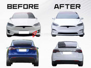 CONVERSION BODY KIT for TESLA MODEL X 2015 - 2021 to MODEL X FACELIFT 2021+

Set includes:

Front Lip

Front Bumper Assembly
Headlights
Rear Diffuser

Material: Plastic