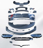 CONVERSION BODY KIT for TESLA MODEL X 2015 - 2021 to MODEL X FACELIFT 2021+

Set includes:

Front Lip

Front Bumper Assembly
Headlights
Rear Diffuser

Material: Plastic