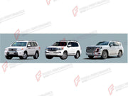 CONVERSION BODY KIT for TOYOTA LAND CRUISER 200 2007 - 2023 UPGRADE to LAND CRUISER 300 2021+ FORZA PERFORMANCE custom fit OEM Style
Set includes:

Front Lip
Front Bumper Assembly
Front Grille
Hood Bonnet
Fenders
Fender Flares
Side Mirror Covers
Side Skirts
Tail Lights
Rear Bumper Assembly
Rear Diffuser
Material: Plastic

NOTE: Professional installation is required.