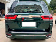 Toyota Land Cruiser 200 body kit convert to LC 300 GR Style model

Set includes:

Front bumper
Front headlights
Front grille
Hood
Side fenders flares
Rear lights
Rear bumper
Rear trunk lid
Material: FRP fiberglass

Note: Professional installation is required.