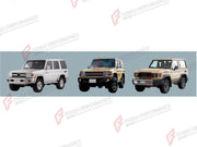 CONVERSION UPGRADE FACELIFT OLD TO NEW BODY KIT for Toyota Land Cruiser 76 2008 - 2023 to Land Cruiser 76 2024+
Set includes:

Front Lip
Front Bumper Assembly
Front Grille
Hood Bonnet
Side Mirror Covers
Front Fenders
Rear Bumper Assembly
Material: Plastic

NOTE: Professional installation is required.