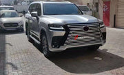 CONVERSION BODY KIT FOR TOYOTA LAND CRUISER 300 LC 300 TO LEXUS LX600

Set includes:

Front bumper
Front headlights
Front grille
Rear bumper

Material: Plastic