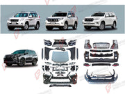 CONVERSION UPGRADE FACELIFT OLD TO NEW BODY KIT for Toyota Land Cruiser Prado 150 2009 - 2018 to Lexus GX400 J150 Facelift 2020 - 2023
Set includes:

Front Lip
Front Bumper Assembly
Front Grille
Headlights
Hood Bonnet
Front Fenders
Side Skirts
Tail Lights
Rear Bumper Assembly
Material: Plastic

NOTE: Professional installation is required.