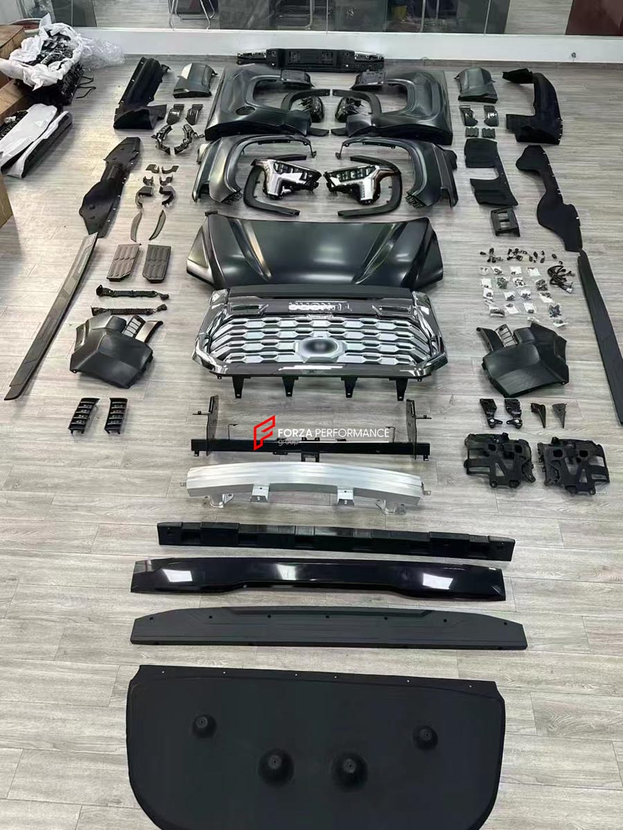CONVERSION TOYOTA TUNDRA XK70 WIDE BODY KIT for TOYOTA TUNDRA XK50 2007 - 2021
Set includes:

Front Bumper Assembly
Hood Bonnet
Headlights
Tail Lights
Side Fenders
Fender Flares
Side Steps
Material: PP + Steel

NOTE: Professional installation is required.