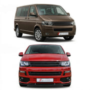 CONVERSION UPGRADE FACELIFT OLD TO NEW BODY KIT for Volkswagen Multivan T5.1 Facelift 2010 - 2015 to Transporter T5.1 Facelift 2010 - 2015
Set includes:

Front Lip
Front Bumper
Side Skirts
Rear Diffuser
Rear Bumper
Material: Plastic

NOTE: Professional installation is required.