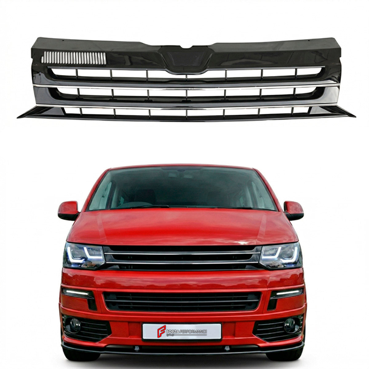 CONVERSION UPGRADE FACELIFT OLD TO NEW BODY KIT for Volkswagen Multivan T5.1 Facelift 2010 - 2015 to Transporter T5.1 Facelift 2010 - 2015
Set includes:

Front Lip
Front Bumper
Side Skirts
Rear Diffuser
Rear Bumper
Material: Plastic

NOTE: Professional installation is required.