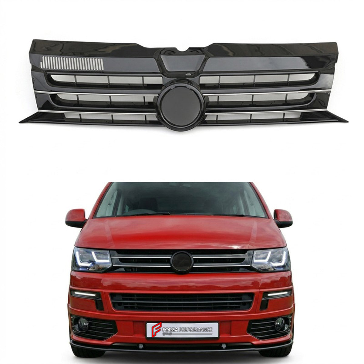 CONVERSION UPGRADE FACELIFT OLD TO NEW BODY KIT for Volkswagen Multivan T5.1 Facelift 2010 - 2015 to Transporter T5.1 Facelift 2010 - 2015
Set includes:

Front Lip
Front Bumper
Side Skirts
Rear Diffuser
Rear Bumper
Material: Plastic

NOTE: Professional installation is required.