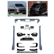 CONVERSION UPGRADE FACELIFT OLD TO NEW BODY KIT for Volkswagen Multivan T6.1 Facelift 2019 - 2024 to Transporter T6.1 Facelift 2019 - 2024
Set includes:

Front Lower Bumper
Side Skirts
Rear Diffuser
Exhaust Tips
Material: Plastic

NOTE: Professional installation is required.