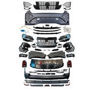 CONVERSION UPGRADE FACELIFT OLD TO NEW BODY KIT for Volkswagen Transporter T5.1 Facelift 2010 - 2015 to Transporter T6.1 Facelift 2019 - 2024
Set includes:

Front Bumper Assembly
Front Grille
Hood Bonnet
Front Fenders
Rear Bumper Assembly
Rear Diffuser
Material: Plastic

NOTE: Professional installation is required.