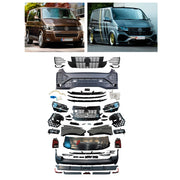 CONVERSION UPGRADE FACELIFT OLD TO NEW BODY KIT for Volkswagen Transporter T5.1 Facelift 2010 - 2015 to Transporter T6.1 Facelift 2019 - 2024
Set includes:

Front Bumper Assembly
Front Grille
Hood Bonnet
Front Fenders
Rear Bumper Assembly
Rear Diffuser
Material: Plastic

NOTE: Professional installation is required.