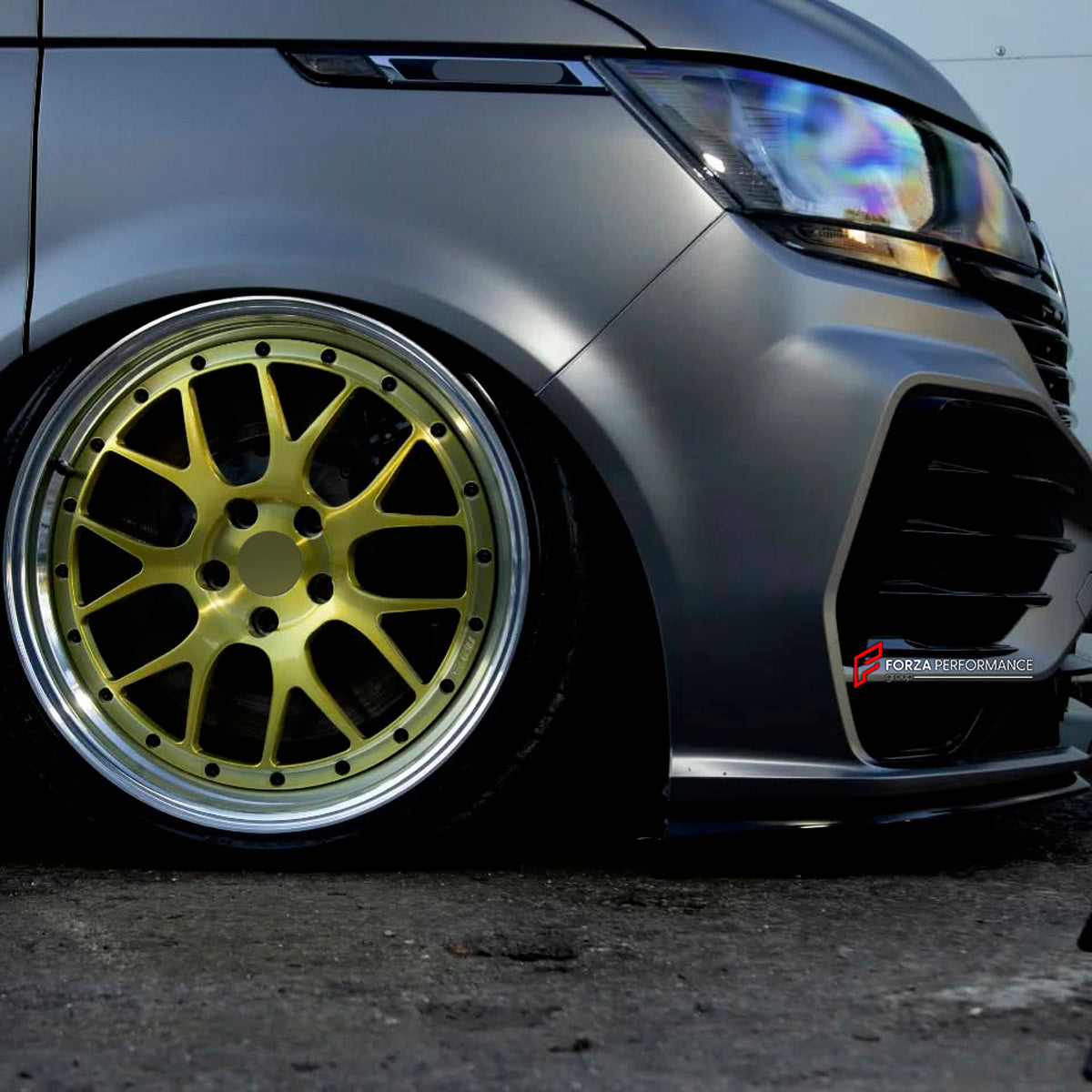 CONVERSION UPGRADE FACELIFT OLD TO NEW BODY KIT for Volkswagen Transporter T5.1 Facelift 2010 - 2015 to Transporter T6.1 Facelift 2019 - 2024
Set includes:

Front Bumper Assembly
Front Grille
Hood Bonnet
Front Fenders
Rear Bumper Assembly
Rear Diffuser
Material: Plastic

NOTE: Professional installation is required.