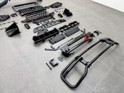 CONVERSION BODY KIT with FRONT BUMPER GRILLE PROTECTOR BULL BAR GUARD for MERCEDES BENZ G CLASS W465 2024+ to G63 AMG W465 2025+

Set includes:

Front Bumper Assembly
Front Skid Plate
Front Fender Liners

Front Grille&nbsp;
Bull Bar

Material: Plastic + Aluminium

NOTE: Professional installation is required