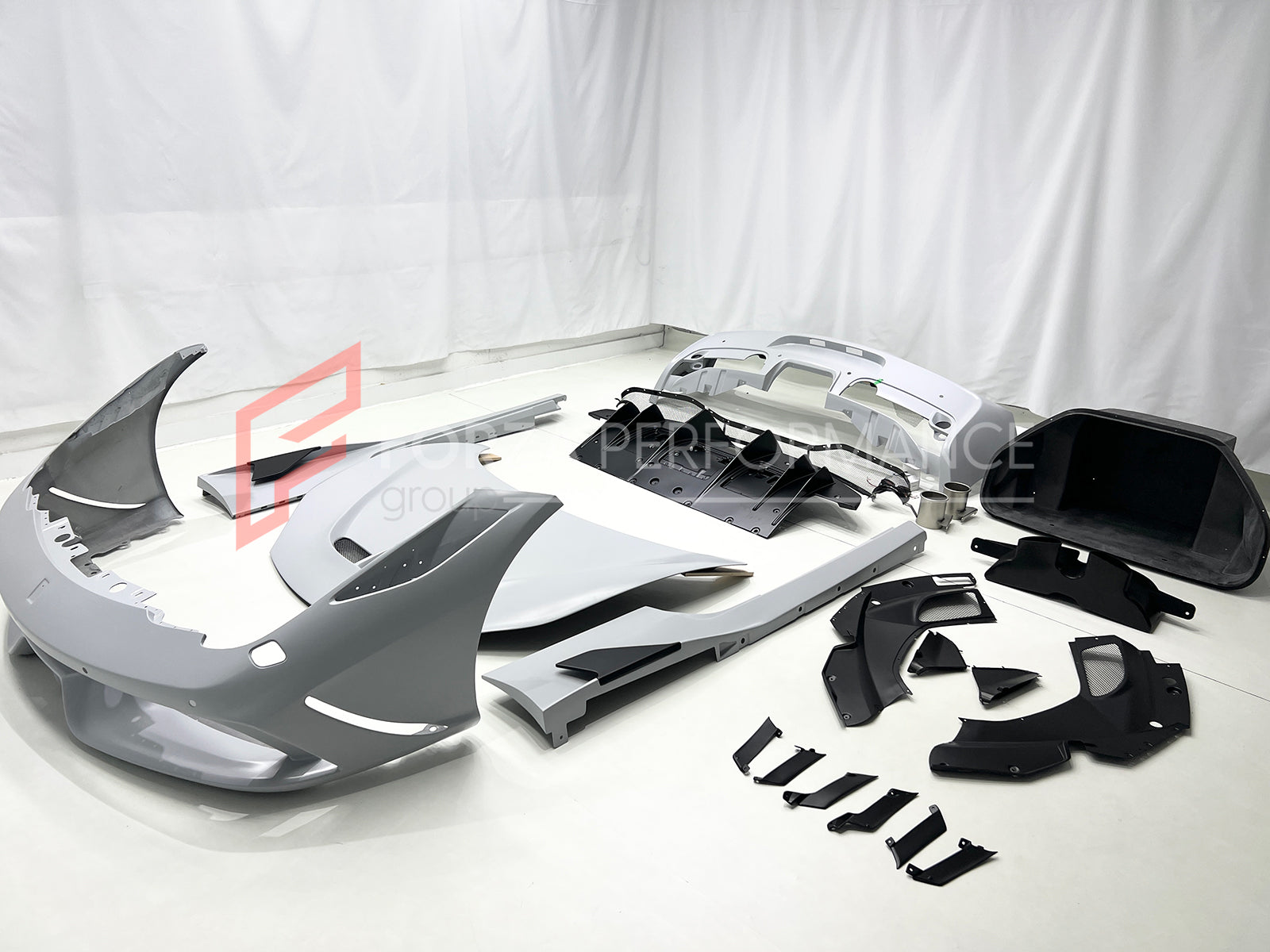 CONVERSION CARBON BODY KIT for FERRARI 458 2010 - 2016 UPGRADE to SPECIALE 2013 - 2016


Set includes:
Front Bumper
Front Bumper Trims
Front Hood
Side Skirts
Rear Trims
Rear Bumper
Rear Diffuser