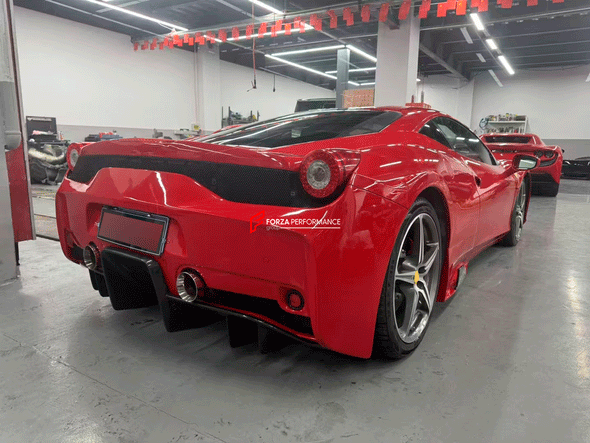 CONVERSION CARBON BODY KIT for FERRARI 458 2010 - 2016 UPGRADE to SPECIALE 2013 - 2016


Set includes:
Front Bumper
Front Bumper Trims
Front Hood
Side Skirts
Rear Trims
Rear Bumper
Rear Diffuser

Material:&nbsp;Carbon Fiber

NOTE: Professional installation is required.

Contact us for pricing.

Payment ►
Visa

Mastercard

PayPal with a credit card (add 4.4% at checkout)
Payoneer
Cryptocurrency
Shipment ►
By express DHL/UPS/TNT/FedEx
To the local international airport
Special line by air
Special line by the 