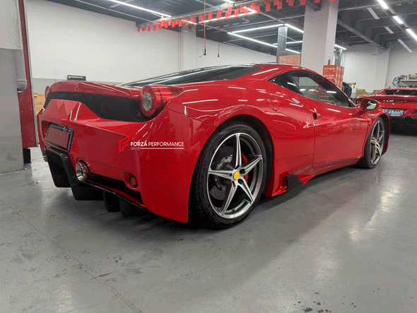 CONVERSION CARBON BODY KIT for FERRARI 458 2010 - 2016 UPGRADE to SPECIALE 2013 - 2016


Set includes:
Front Bumper
Front Bumper Trims
Front Hood
Side Skirts
Rear Trims
Rear Bumper
Rear Diffuser

Material:&nbsp;Carbon Fiber

NOTE: Professional installation is required.

Contact us for pricing.

Payment ►
Visa

Mastercard

PayPal with a credit card (add 4.4% at checkout)
Payoneer
Cryptocurrency
Shipment ►
By express DHL/UPS/TNT/FedEx
To the local international airport
Special line by air
Special line by the 