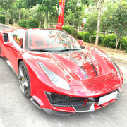 CONVERSION CARBON BODY KIT for FERRARI 488 GTB SPIDER 2015 - 2020 UPGRADE to 488 PISTA 2018 - 2020

Set includes:
Front Lip
Front Bumper Air Vent Covers
Side Skirts
Ducktail Spoiler
Engine Cover
Rear Diffuser

Material: Carbon

NOTE: Professional installation is required.