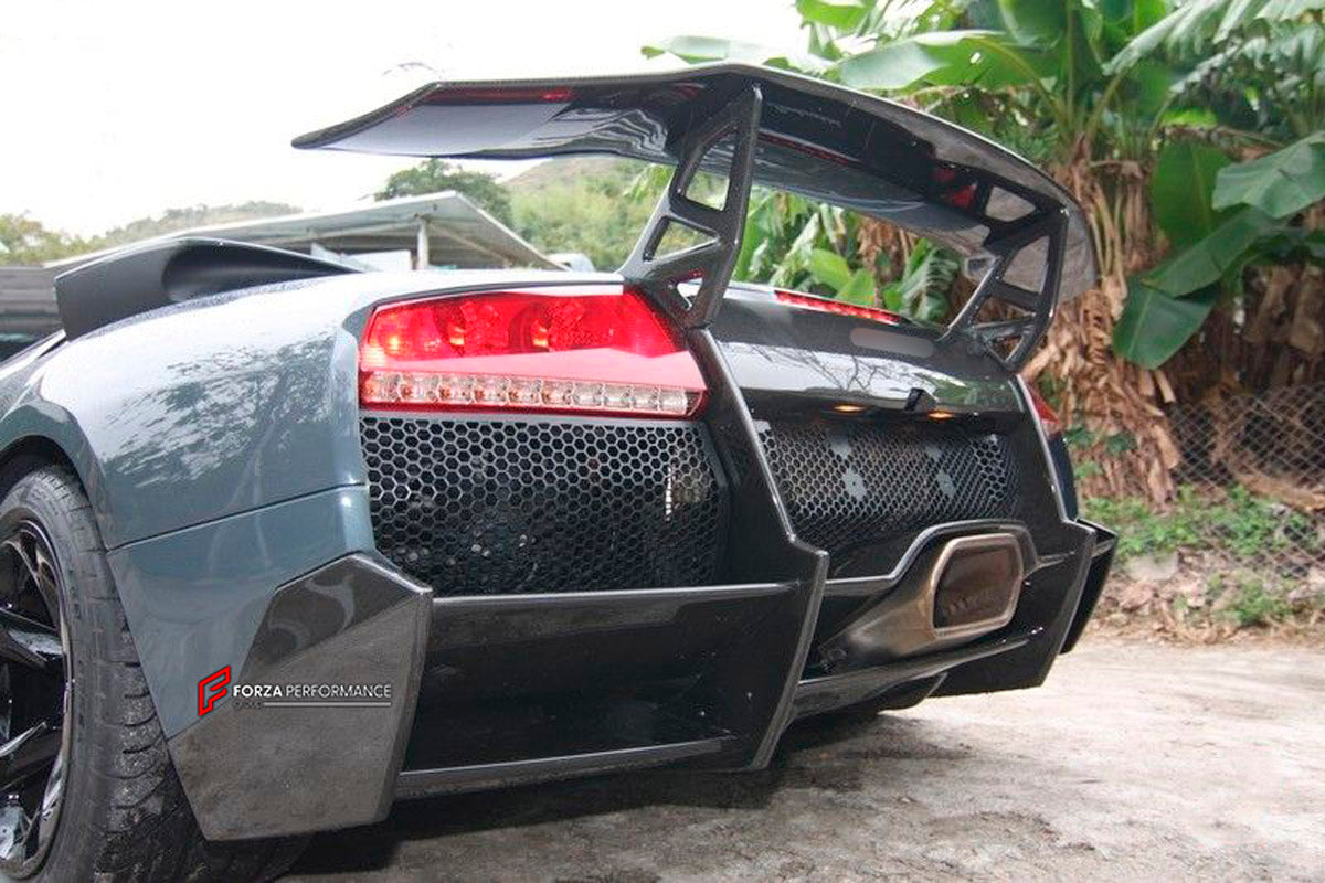 CONVERSION UPGRADE FACELIFT OLD TO NEW BODY KIT for Lamborghini Murcielago LP640 2002 - 2010 to MURCIELAGO LP670 SV
Set includes:

Front Bumper
Front Lip Splitter
Side Skirts
Rear Bumper
Rear Spoiler Wing
Material: Carbon

NOTE: Professional installation is required.
