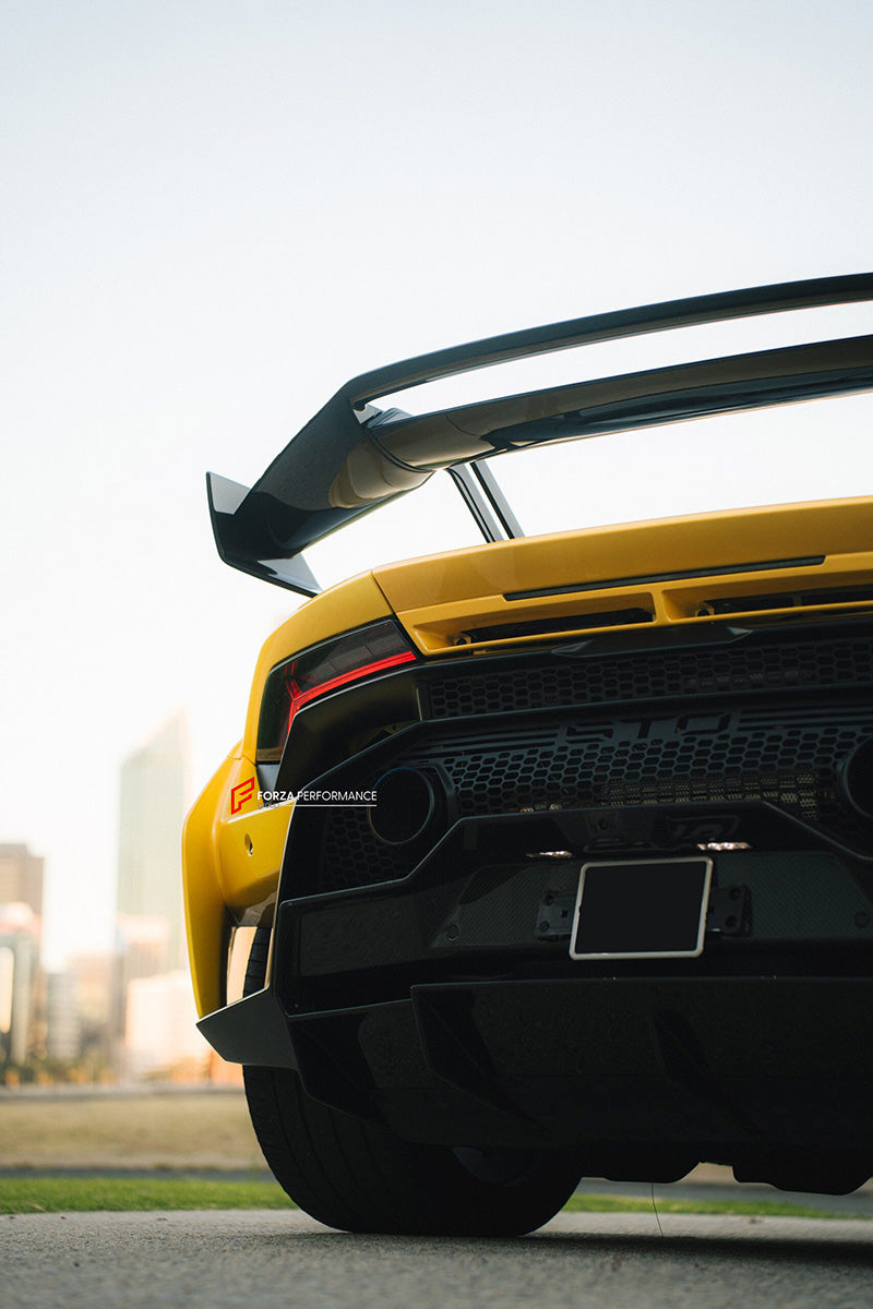 CONVERSION CARBON BODY KIT for LAMBORGHINI HURACAN LP580 LP610 LP640 SPYDER 2016 - 2019 upgrade to HURACAN STO LP 640

Set includes:
Front Lip
Front Bumper
Front Trunk with Air Inlets
Front Hood / Bonnet
Front Fenders
Front Fender Air Vents
Side Skirts
Rear Quarter Panels
Rear Engine Lid

Rear Wing Spoiler
Rear Bumper
Rear Diffuser
Exhaus System


Material: Dry Carbon

NOTE:

Professional installation is required
Why “Contact Us for Pricing”?

We don’t display fixed prices because our goal is to offer you t