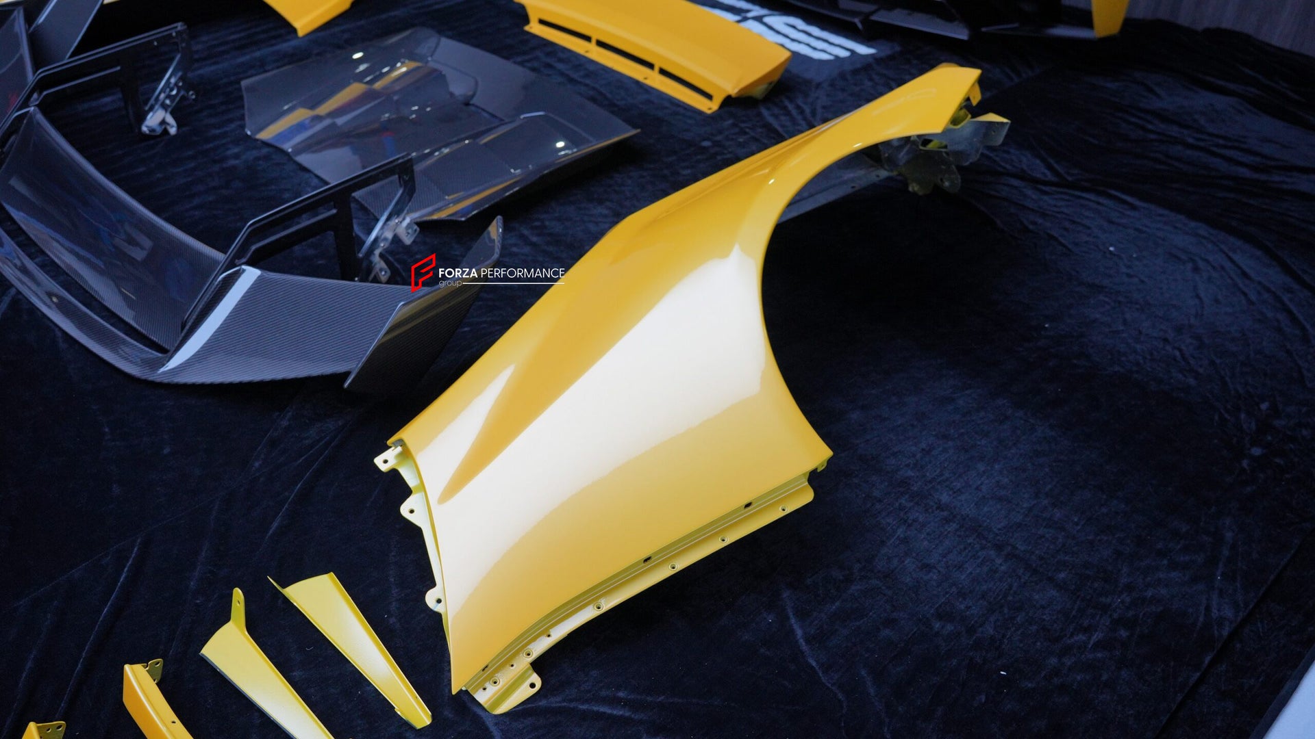 CONVERSION CARBON BODY KIT for LAMBORGHINI HURACAN LP580 LP610 LP640 SPYDER 2016 - 2019 upgrade to HURACAN STO LP 640

Set includes:
Front Lip
Front Bumper
Front Trunk with Air Inlets
Front Hood / Bonnet
Front Fenders
Front Fender Air Vents
Side Skirts
Rear Quarter Panels
Rear Engine Lid

Rear Wing Spoiler
Rear Bumper
Rear Diffuser
Exhaus System


Material: Dry Carbon

NOTE:

Professional installation is required
Why “Contact Us for Pricing”?

We don’t display fixed prices because our goal is to offer you t