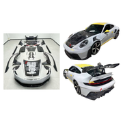 CONVERSION CARBON BODY KIT for PORSCHE 911 991 2011 - 2020 UPGRADE to 911 992 GT3 RS 2022+ FORZA PERFORMANCE custom fit GT3 RS Style

Set includes:
Front Bumper Assembly
Hood Bonnet
Front Fenders
Side Skirts
Rear Fenders
Rear Spoiler Wing
Engine Cover
Rear Bumper Assembly
Rear Diffuser

Material: Carbon, Plastic

NOTE: Professional installation is required.