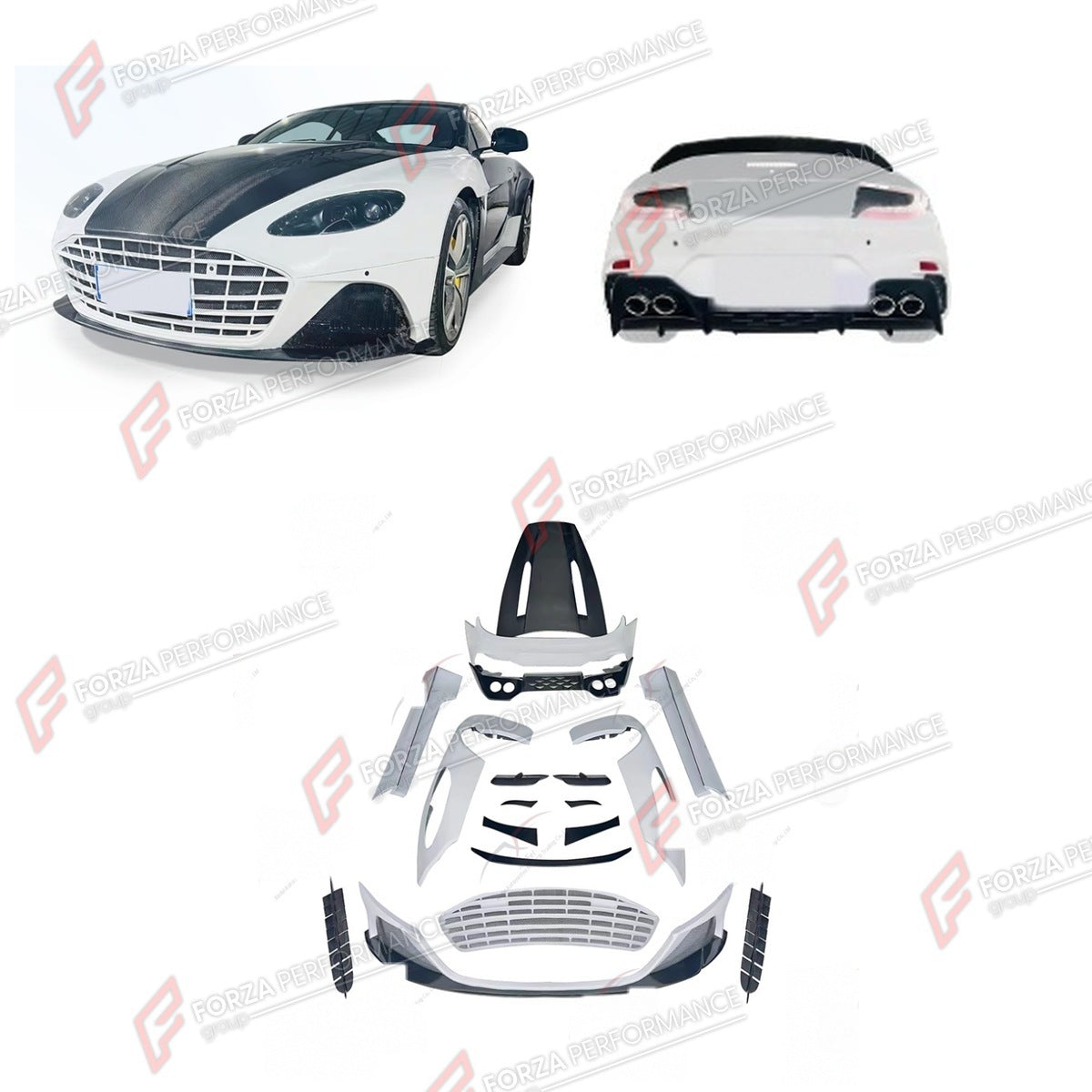 CONVERSION CARBON FIBER BODY KIT for ASTON MARTIN V12 VANTAGE S 2009 - 2018 UPGRADE to DBS Forza Performance custom fit buy DBS style design