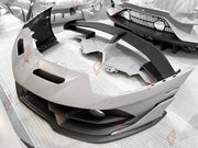 CONVERSION DRY CARBON BODY KIT for LAMBORGHINI AVENTADOR LP700 LP720 LP750 2011 - 2017 UPGRADE to AVENTADOR SVJ 2018 - 2022 FORZA PERFORMANCE custom fit SVJ Style

Set includes:
Front Bumper
Front Lip
Front Bumper Air Intakes
Side Skirts
Side Air Intakes
Engine Cover
Rear Wing Spoiler
Rear Bumper
Rear Diffuser

Material: Dry Carbon

NOTE: Professional installation is required.