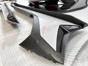 CONVERSION DRY CARBON BODY KIT for LAMBORGHINI AVENTADOR LP700 LP720 LP750 2011 - 2017 UPGRADE to AVENTADOR SVJ 2018 - 2022 FORZA PERFORMANCE custom fit SVJ Style

Set includes:
Front Bumper
Front Lip
Front Bumper Air Intakes
Side Skirts
Side Air Intakes
Engine Cover
Rear Wing Spoiler
Rear Bumper
Rear Diffuser

Material: Dry Carbon

NOTE: Professional installation is required.