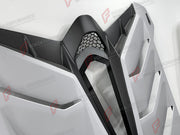 CONVERSION DRY CARBON BODY KIT for LAMBORGHINI AVENTADOR LP700 LP720 LP750 2011 - 2017 UPGRADE to AVENTADOR SVJ 2018 - 2022 FORZA PERFORMANCE custom fit SVJ Style

Set includes:
Front Bumper
Front Lip
Front Bumper Air Intakes
Side Skirts
Side Air Intakes
Engine Cover
Rear Wing Spoiler
Rear Bumper
Rear Diffuser

Material: Dry Carbon

NOTE: Professional installation is required.