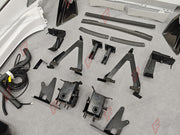 DRY CARBON BODY KIT for LAMBORGHINI HURACAN STO 2021 - 2024 FORZA PERFORMANCE custom fit STO Style

Set includes:
Front Bumper
Front Lip
Hood Bonnet
Front Fenders
Side Skirts
Rear Fenders with Air Intakes
Engine Cover
Rear Bumper
Rear Diffuser
Rear Wing Spoiler

Material: Dry Carbon

NOTE: Professional installation is required.