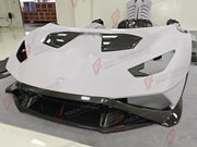 DRY CARBON BODY KIT for LAMBORGHINI HURACAN STO 2021 - 2024 FORZA PERFORMANCE custom fit STO Style

Set includes:
Front Bumper
Front Lip
Hood Bonnet
Front Fenders
Side Skirts
Rear Fenders with Air Intakes
Engine Cover
Rear Bumper
Rear Diffuser
Rear Wing Spoiler

Material: Dry Carbon

NOTE: Professional installation is required.