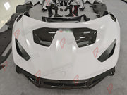 DRY CARBON BODY KIT for LAMBORGHINI HURACAN STO 2021 - 2024 FORZA PERFORMANCE custom fit STO Style

Set includes:
Front Bumper
Front Lip
Hood Bonnet
Front Fenders
Side Skirts
Rear Fenders with Air Intakes
Engine Cover
Rear Bumper
Rear Diffuser
Rear Wing Spoiler

Material: Dry Carbon

NOTE: Professional installation is required.
